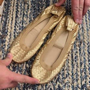 Yosi Samara Foldable Flats - Gold